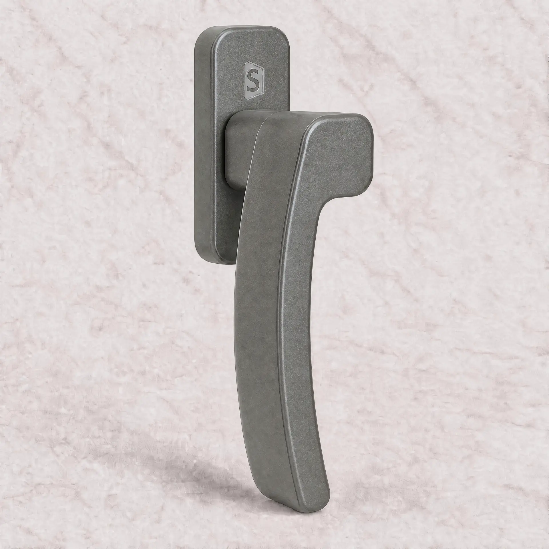 Poignée coudée espagnolette finition Gris RAL 7024