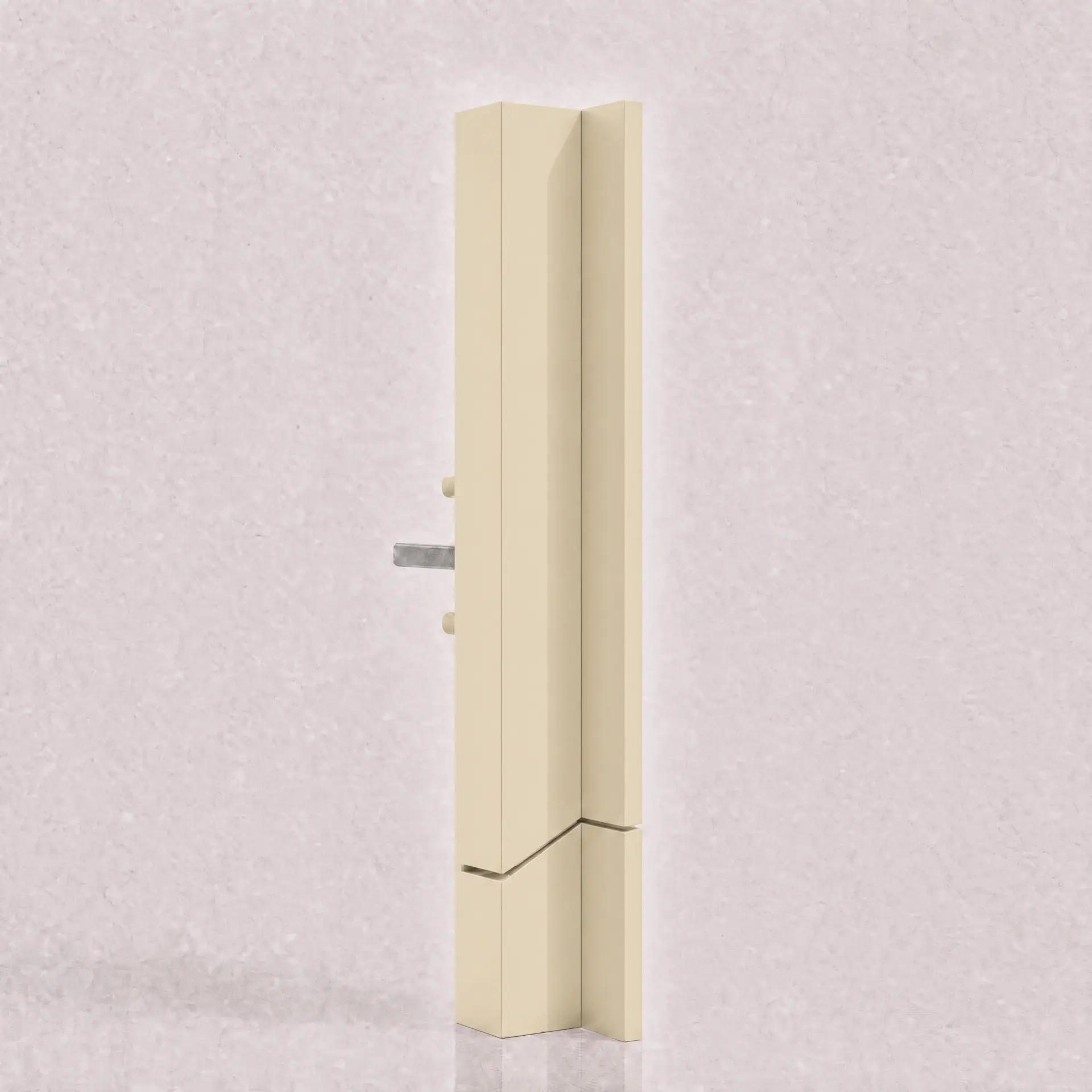 Poignée espagnolette minimaliste finition Beige RAL 1015